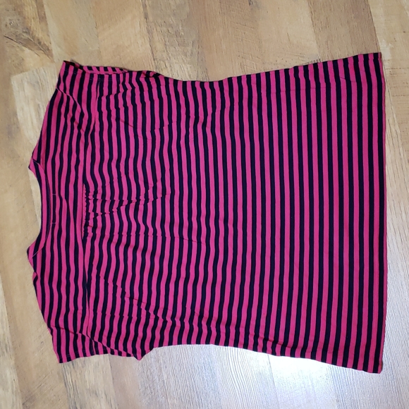 Liz Claiborne - Mandarin Collar Striped t-shirt - Ladies Large - Picture 9 of 10